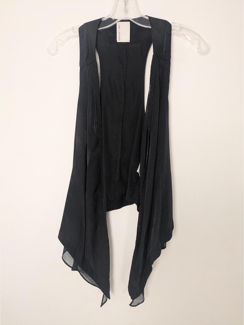Smart Set Women’s Medium Black Sleeveless Open Front Vest